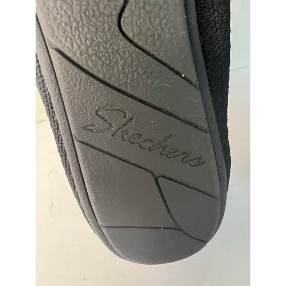Skechers Cleo Black Scalloped Memory Foam Air Cooled Fabric SlipOn Flat Shoes 11 - Picture 13 of 13